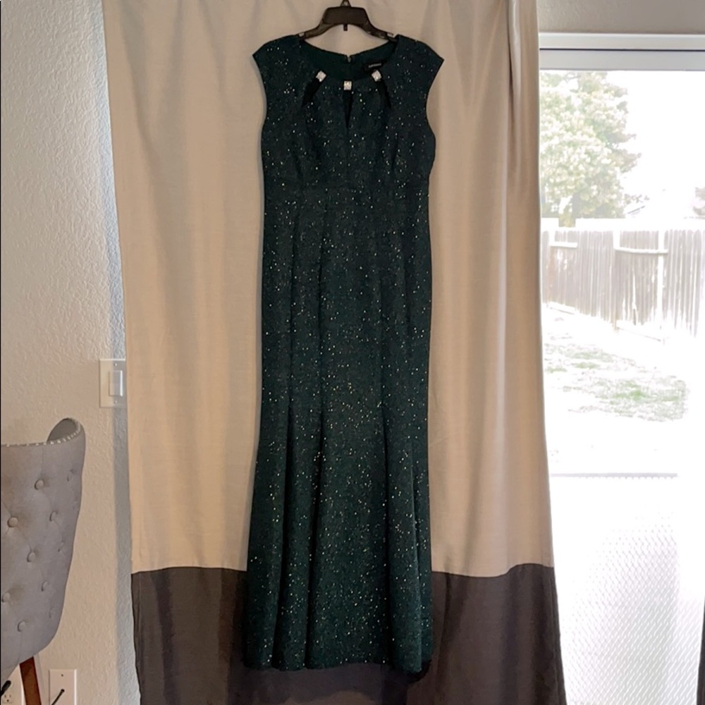 RM Richards Gown- Glitter Green